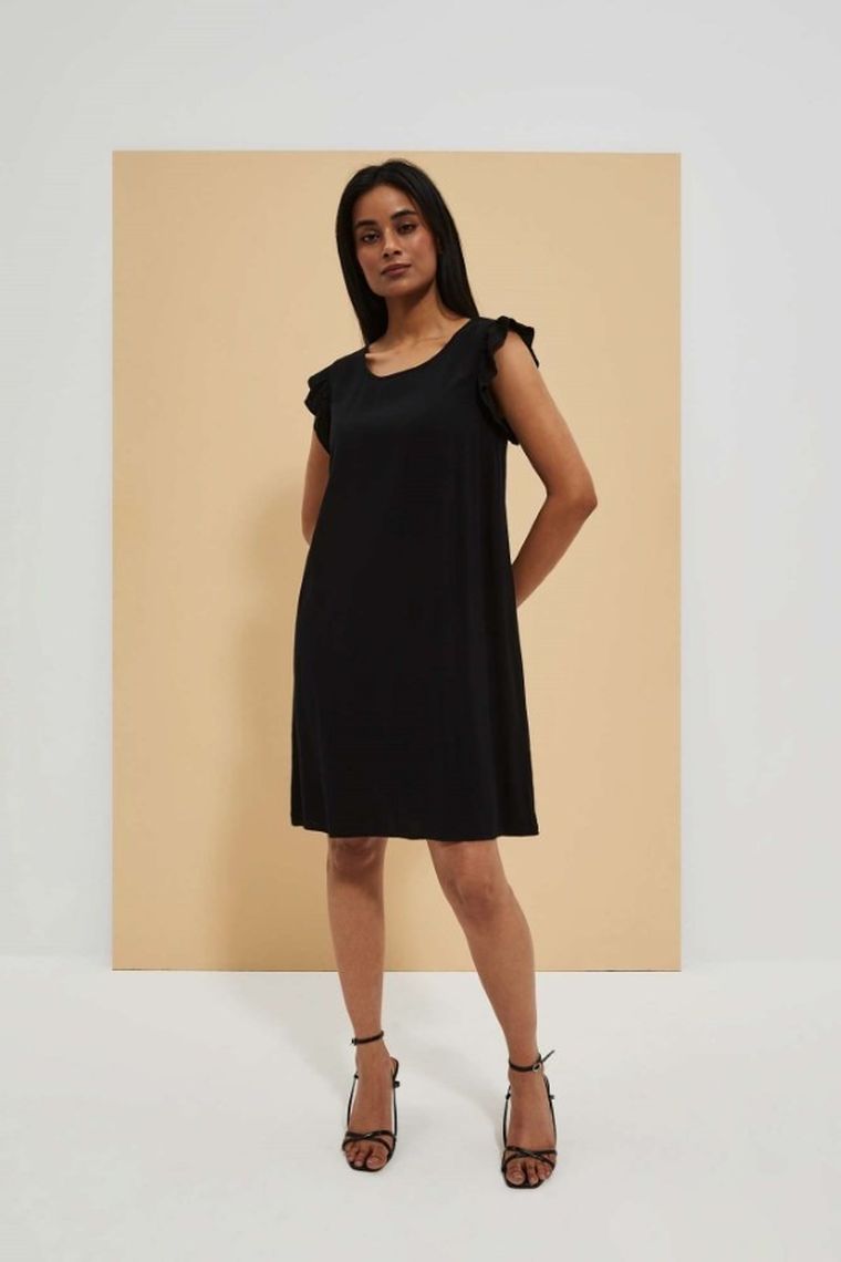 Sukienka damska, czarna, Moodo