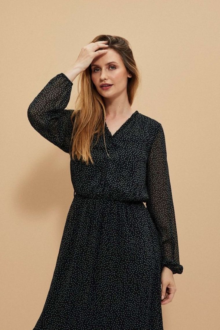 Sukienka damska, czarna, Moodo