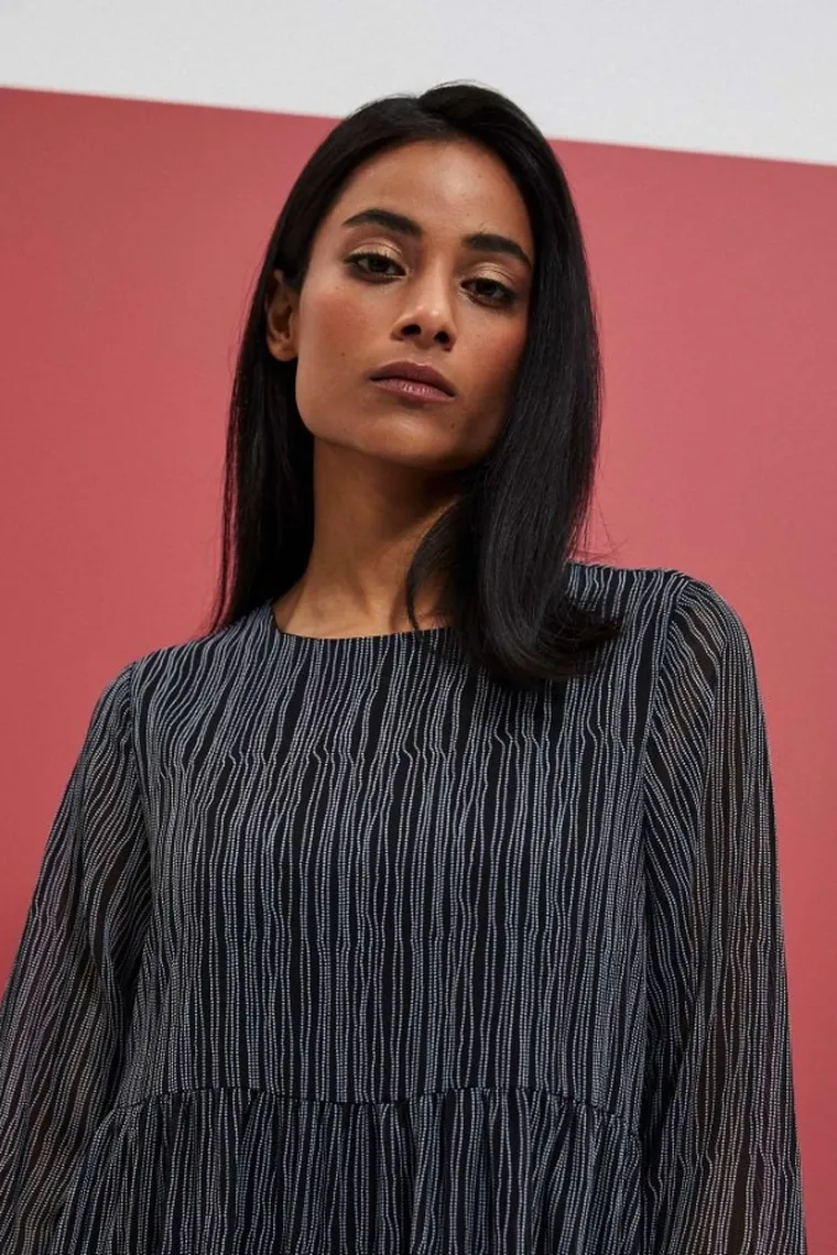 Sukienka damska, czarna, Moodo