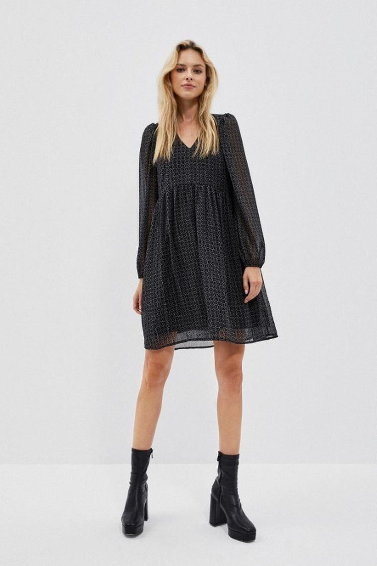Sukienka damska, czarna, Moodo