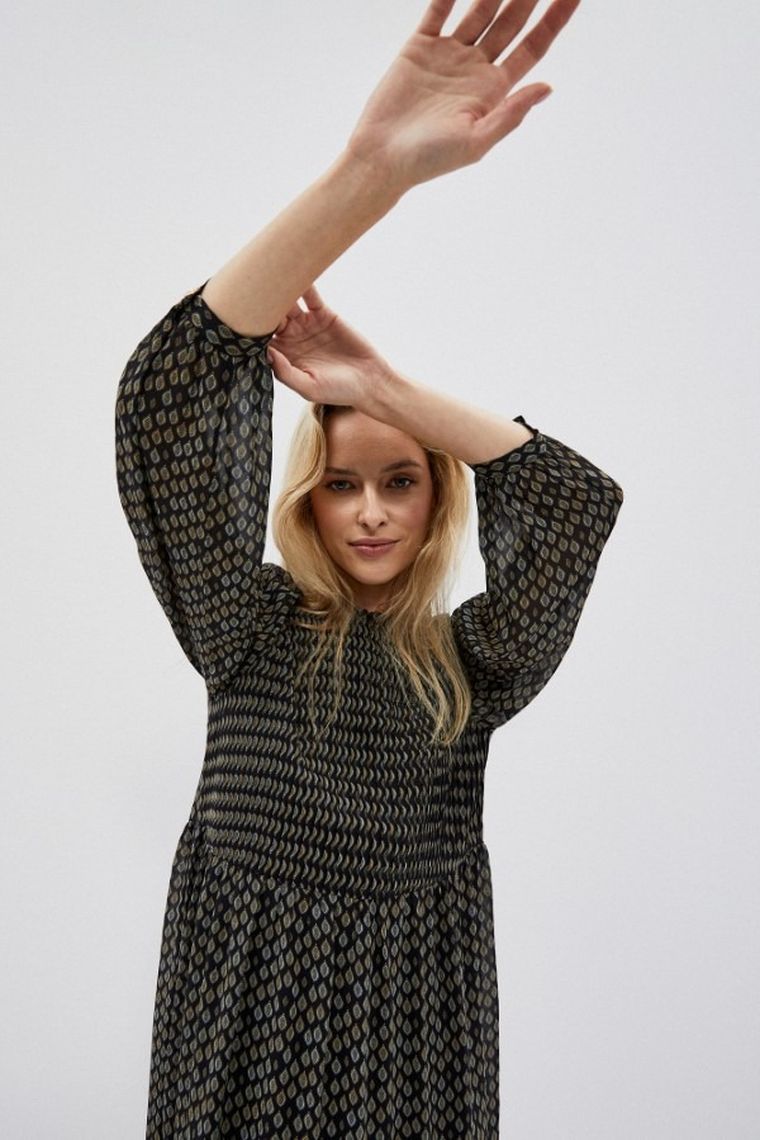 Sukienka damska, czarna, Moodo