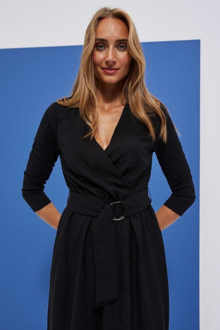 Sukienka damska, czarna, Moodo