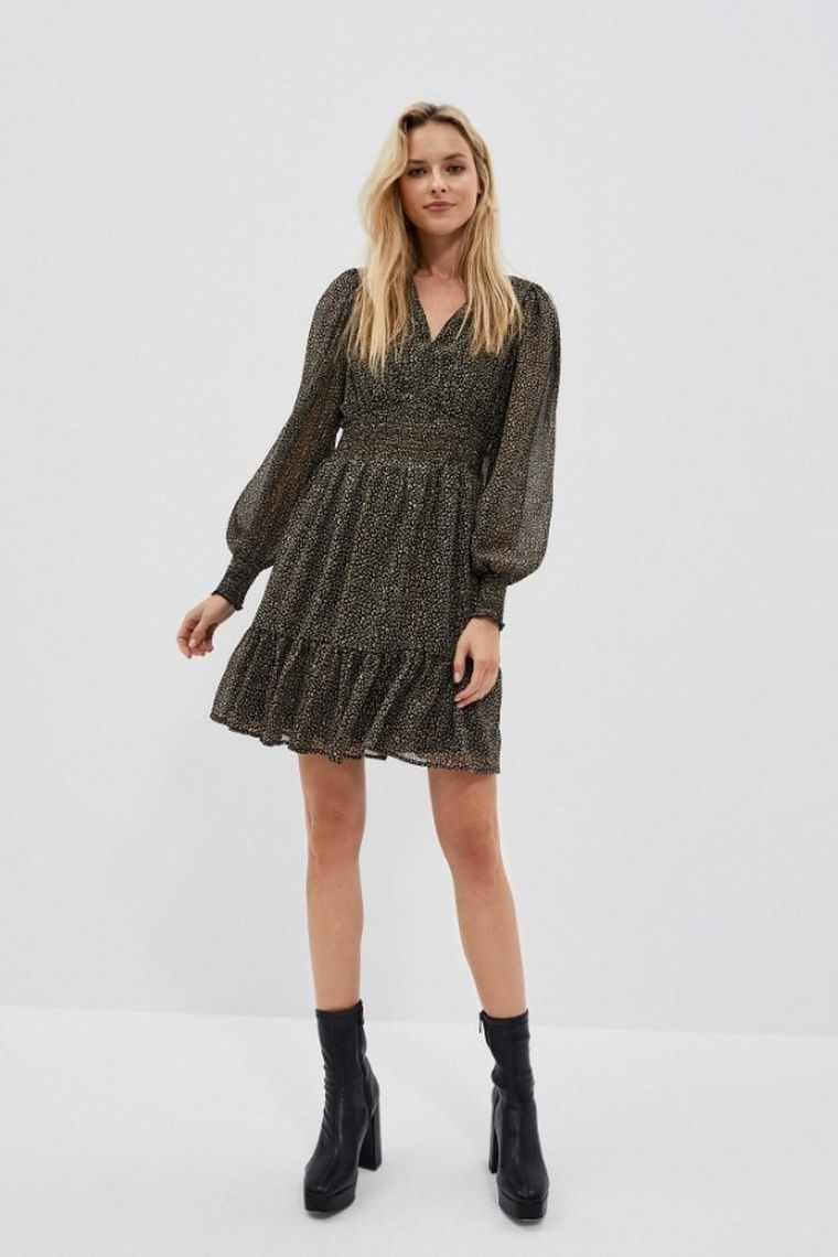 Sukienka damska, czarna, Moodo