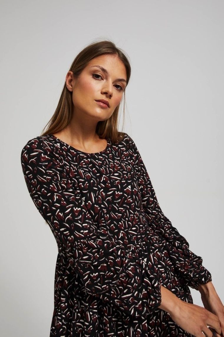 Sukienka damska, czarna, Moodo