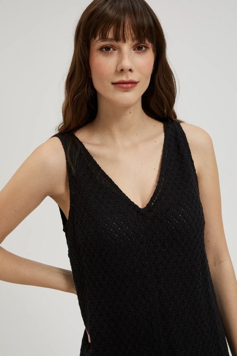 Sukienka damska, czarna, Moodo