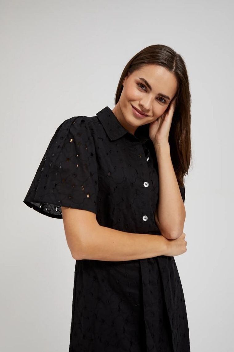 Sukienka damska, czarna, Moodo