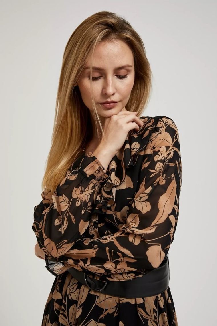 Sukienka damska, czarna, Moodo