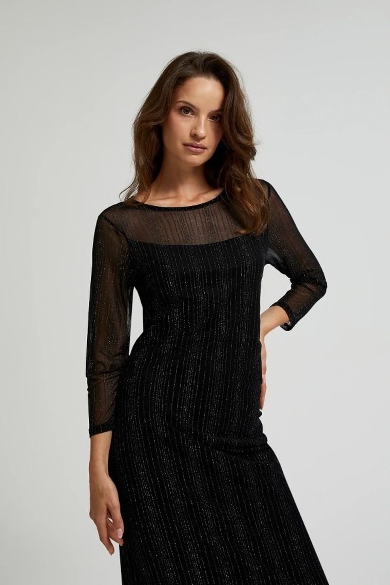 Sukienka damska, czarna, Moodo