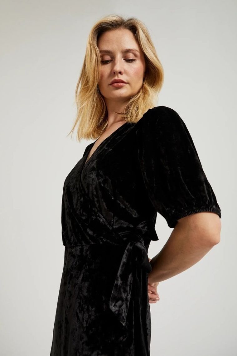 Sukienka damska, czarna, Moodo