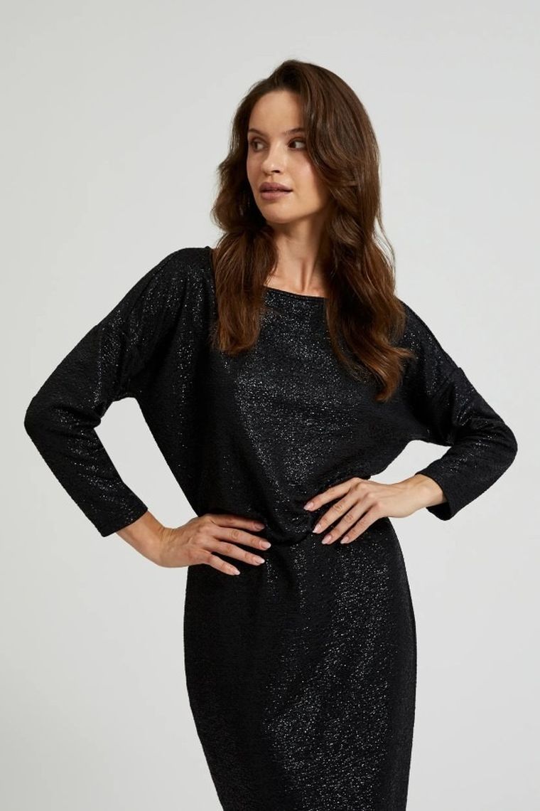 Sukienka damska, czarna, Moodo