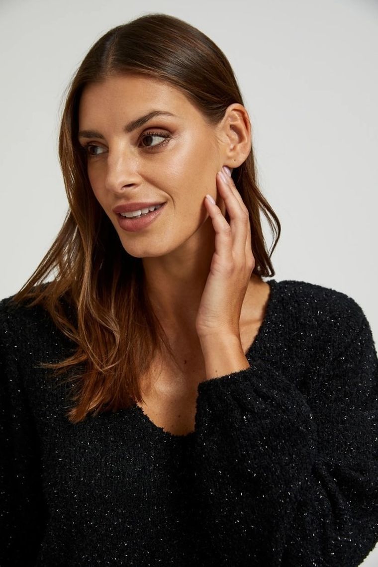 Sukienka damska, czarna, Moodo