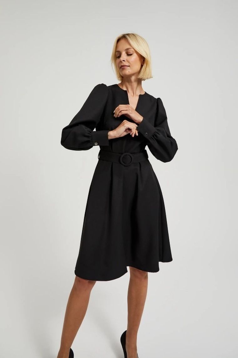 Sukienka damska, czarna, Moodo