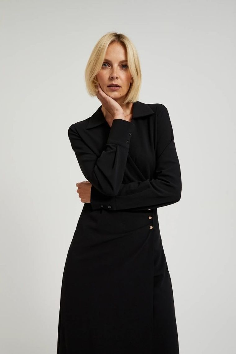 Sukienka damska, czarna, Moodo