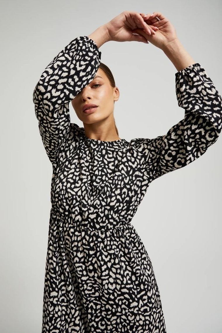 Sukienka damska, czarna, Moodo