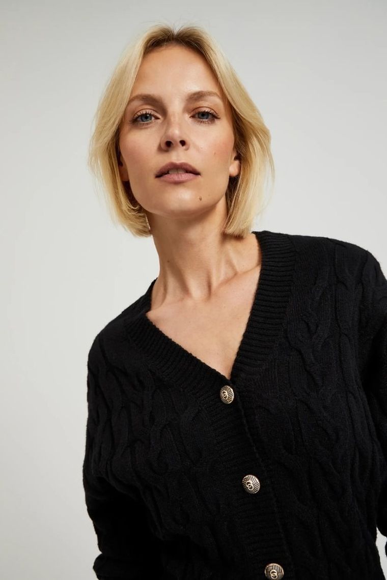 Sukienka damska, czarna, Moodo