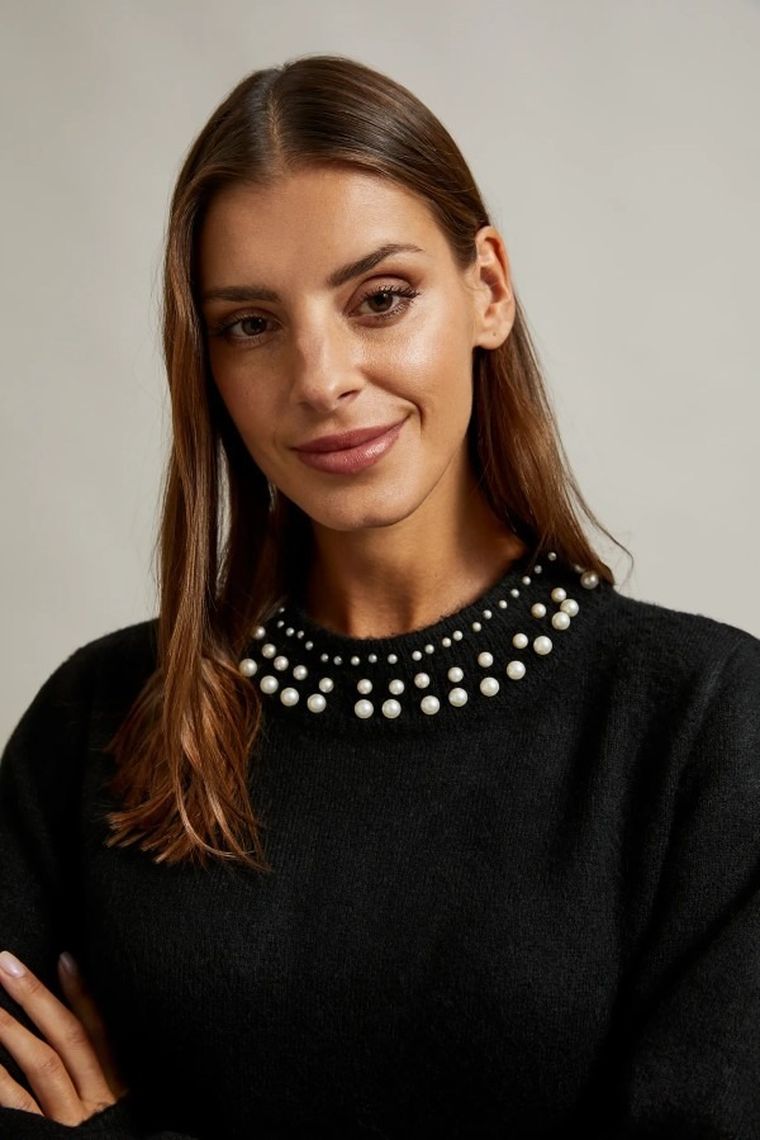 Sukienka damska, czarna, Moodo