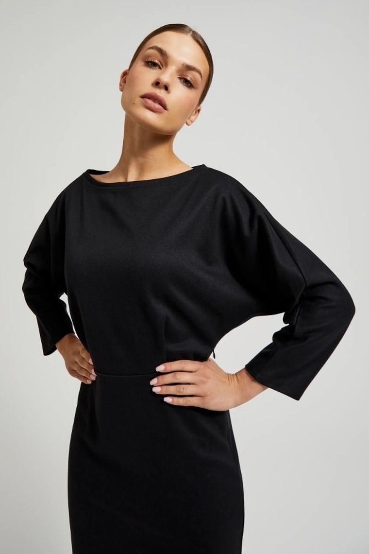 Sukienka damska, czarna, Moodo