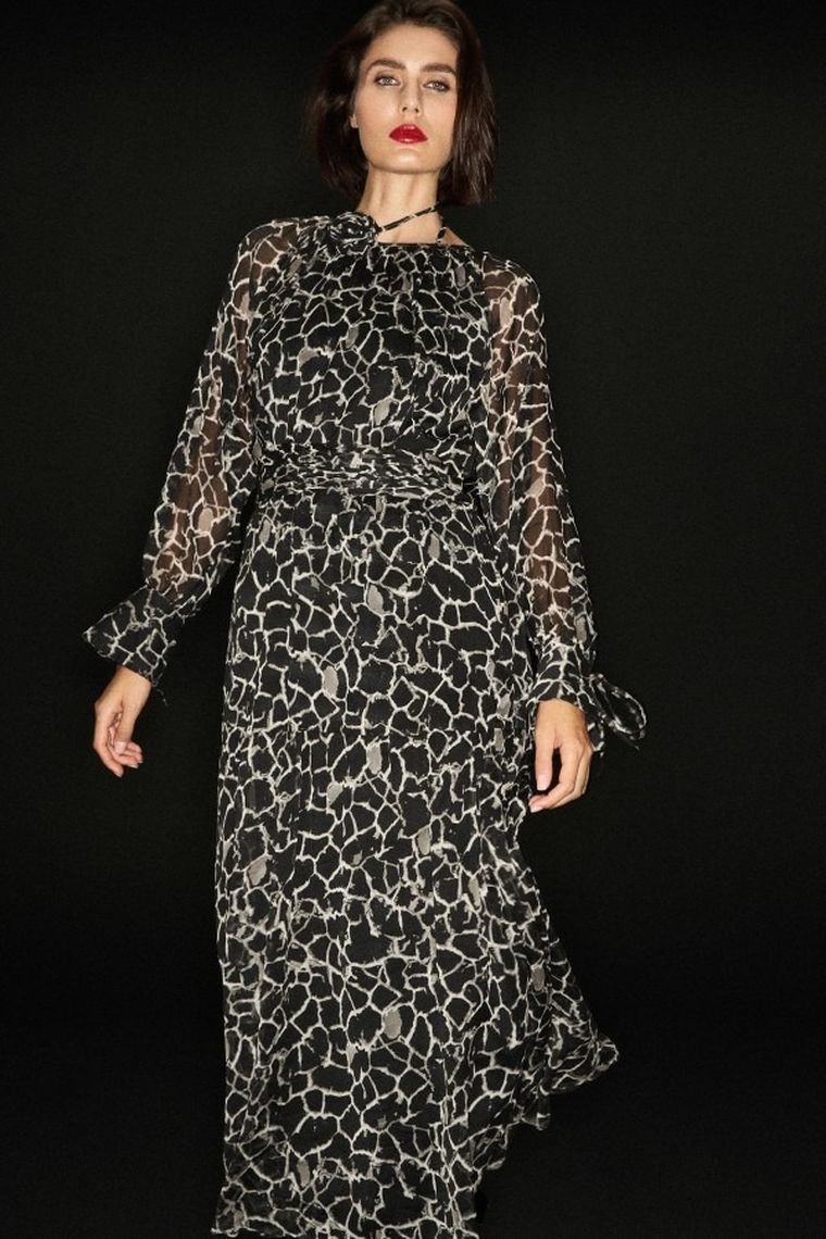 Sukienka damska, czarna, Moodo