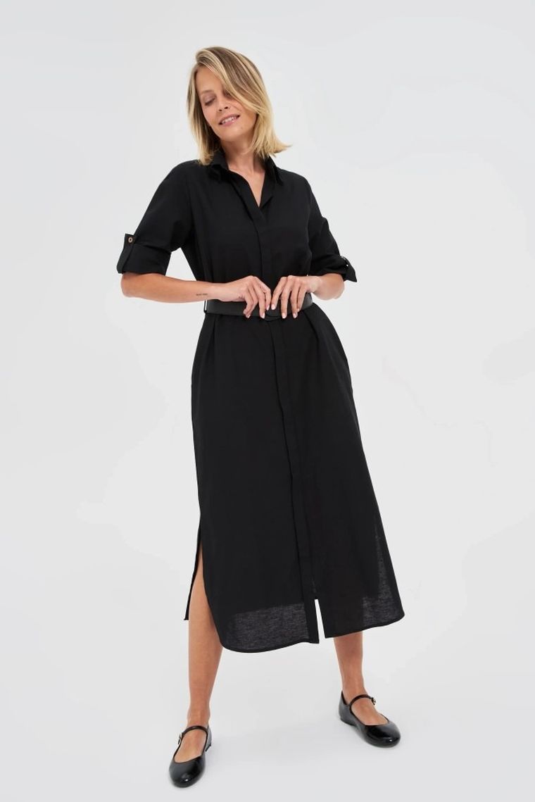 Sukienka damska, czarna, Moodo