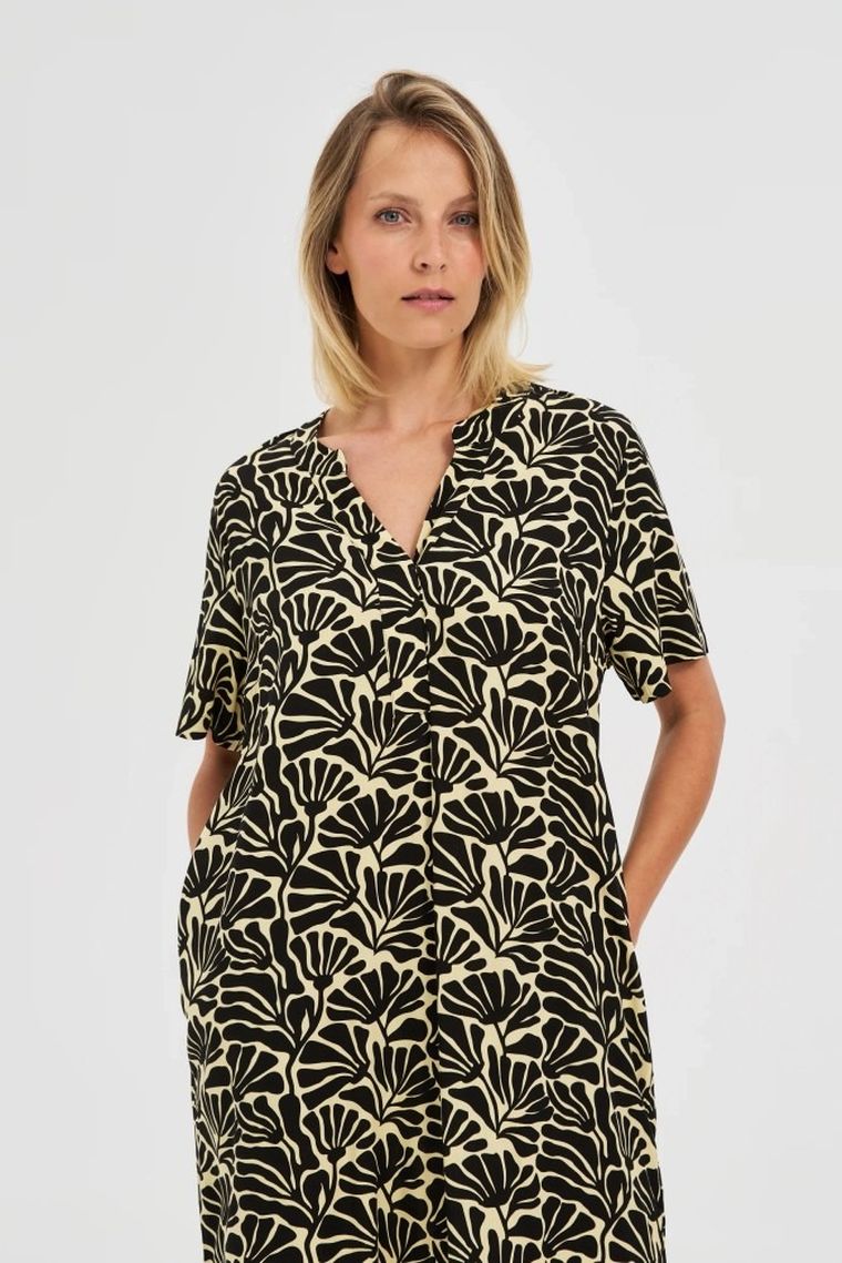 Sukienka damska, czarna, Moodo