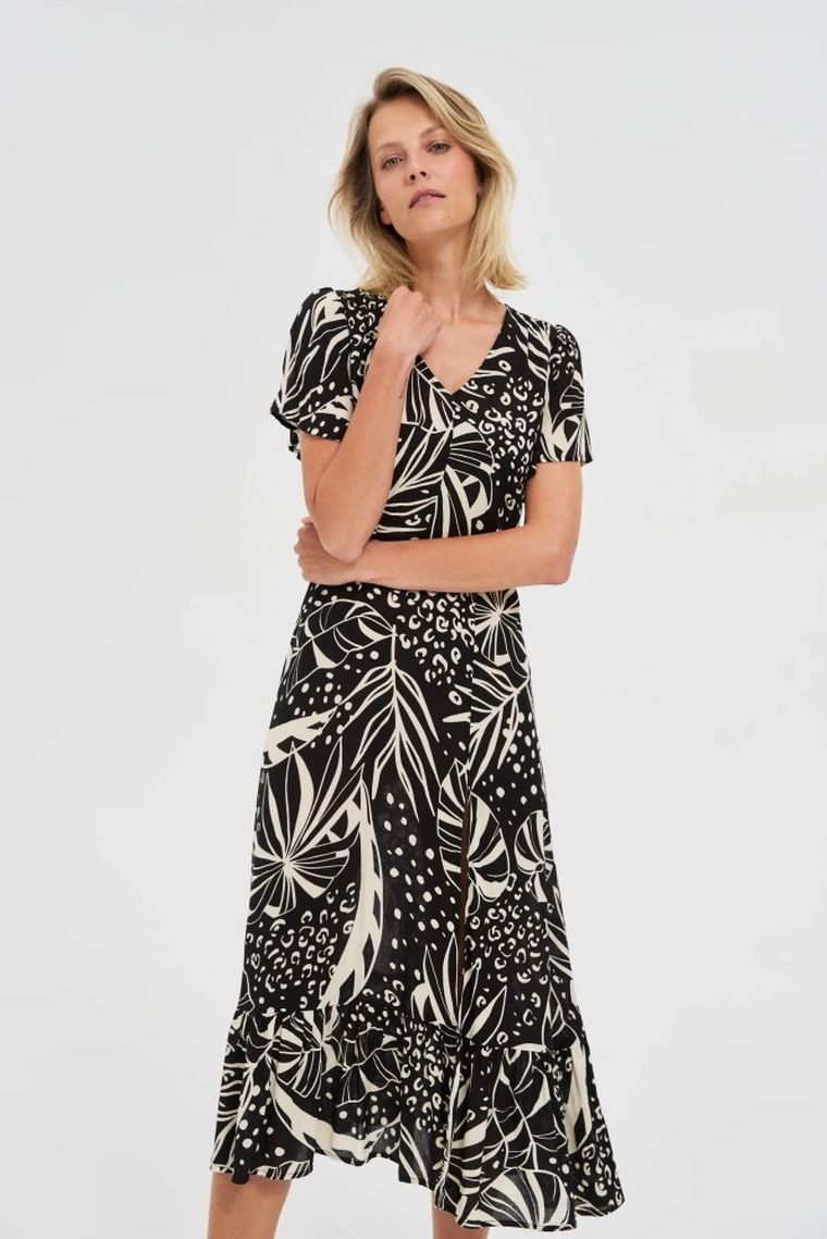 Sukienka damska, czarna, Moodo