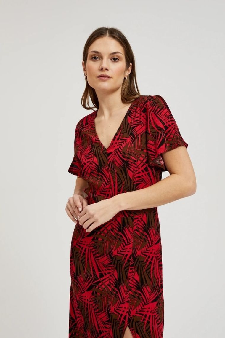 Sukienka damska, czerwona, Moodo