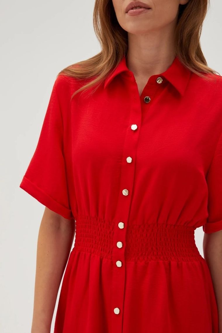 Sukienka damska, czerwona, Moodo