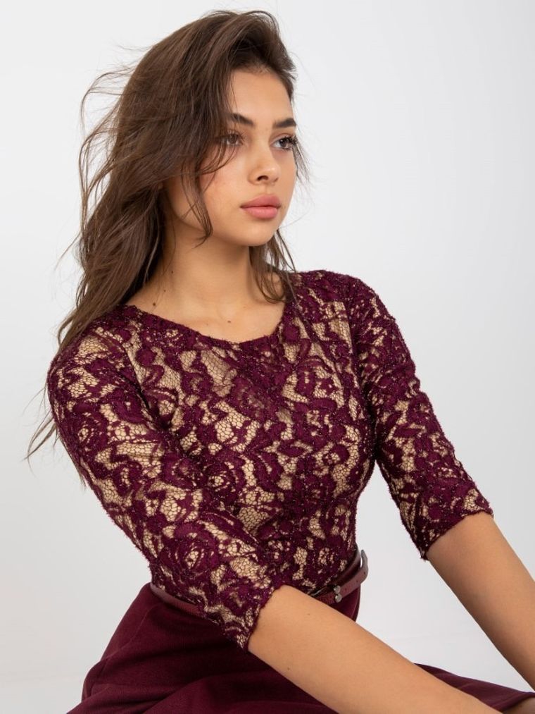 Sukienka damska, fioletowa, Lakerta