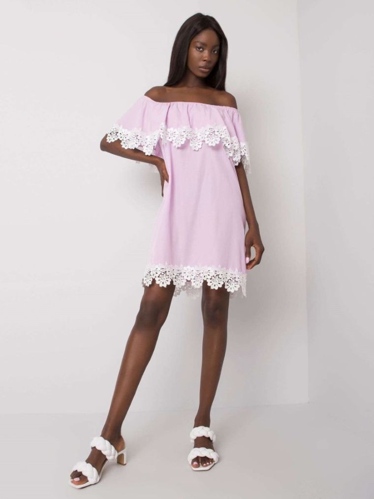 Sukienka damska, fioletowa, Lakerta