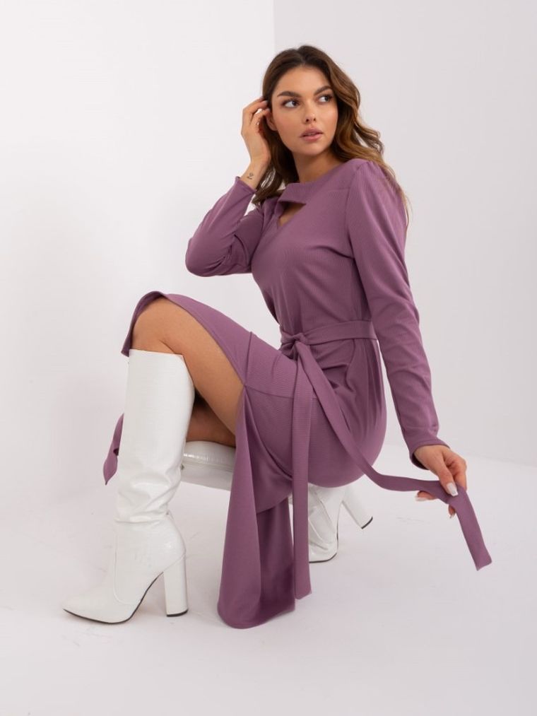 Sukienka damska, fioletowa, Lakerta