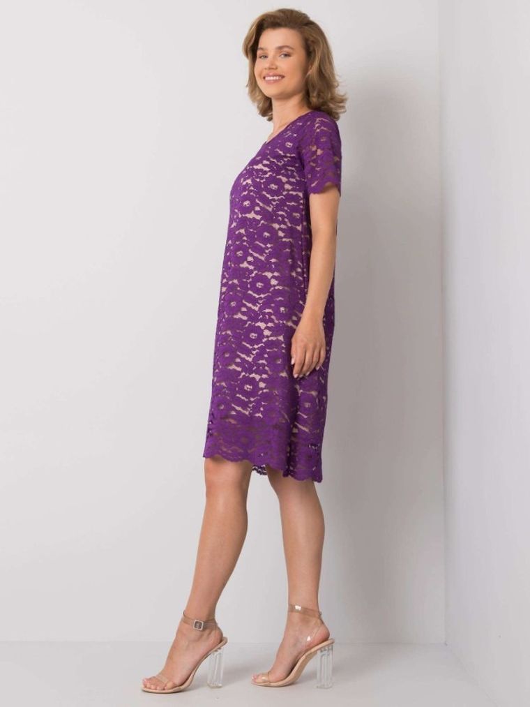 Sukienka damska, fioletowa, Lakerta