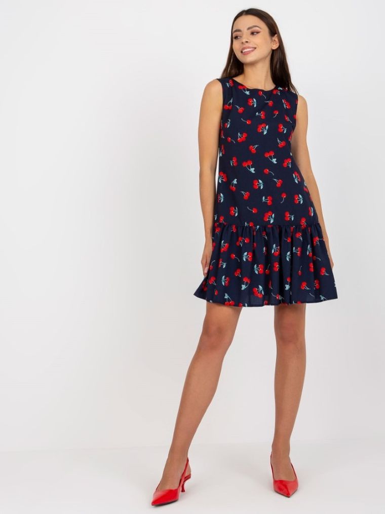 Sukienka damska, granatowa, Lakerta