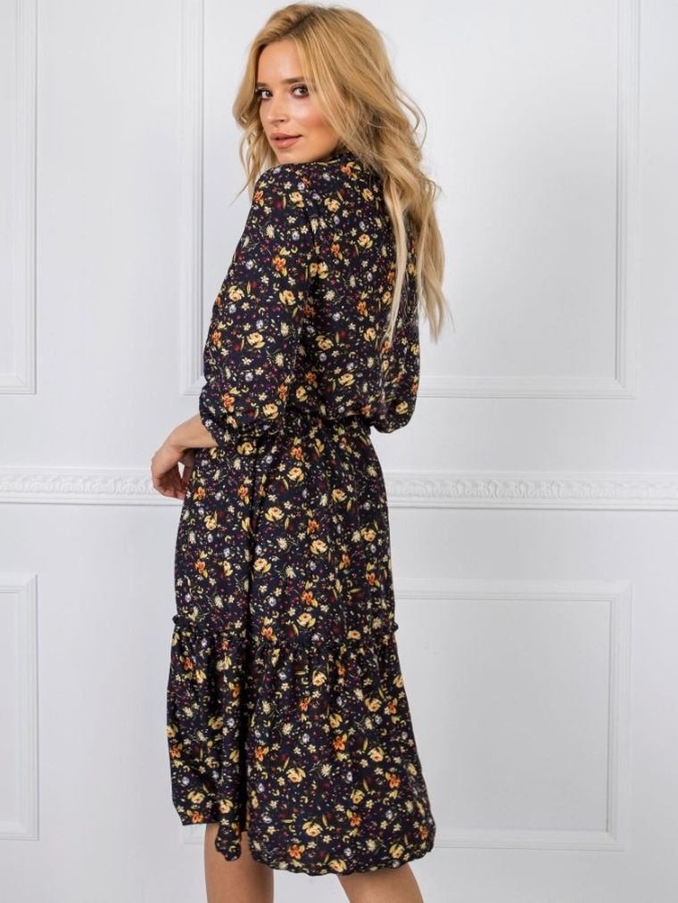 Sukienka damska, granatowa, Lakerta