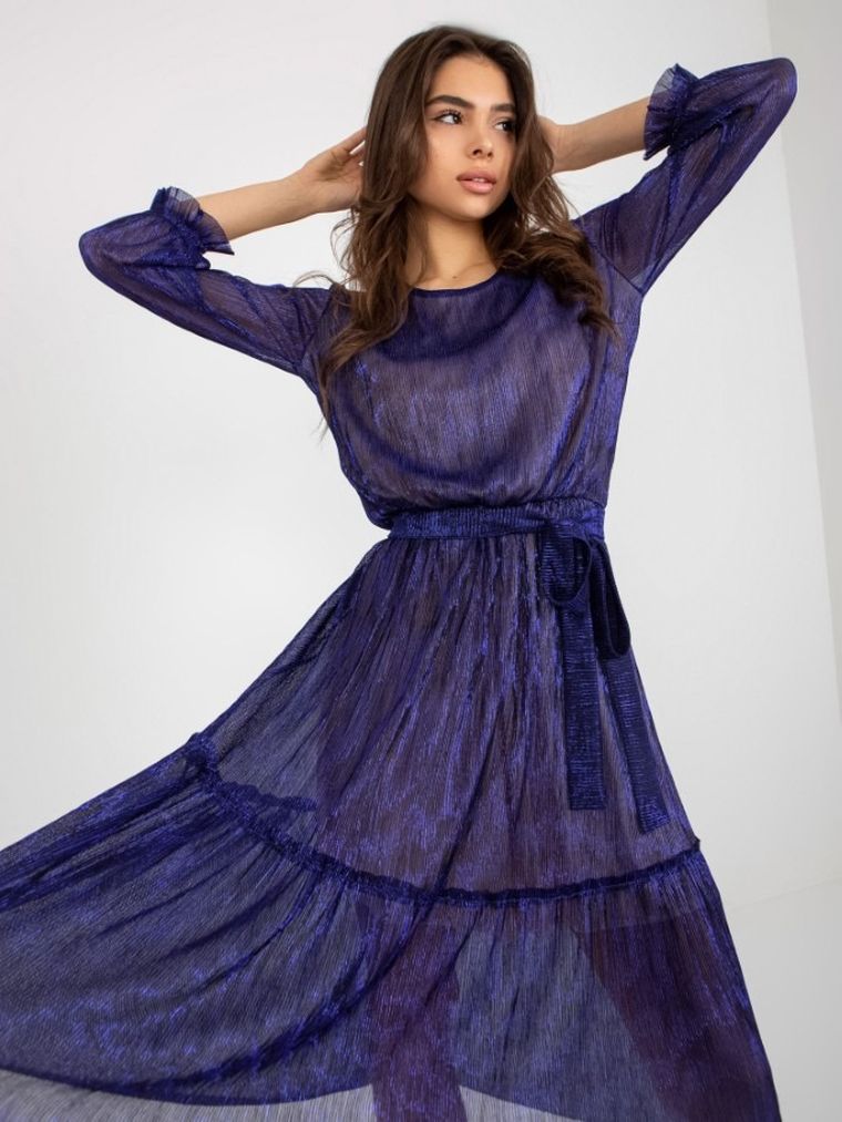 Sukienka damska, granatowa, Lakerta