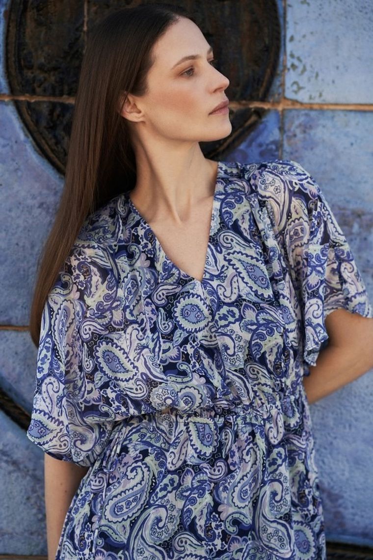 Sukienka damska, granatowa, Moodo