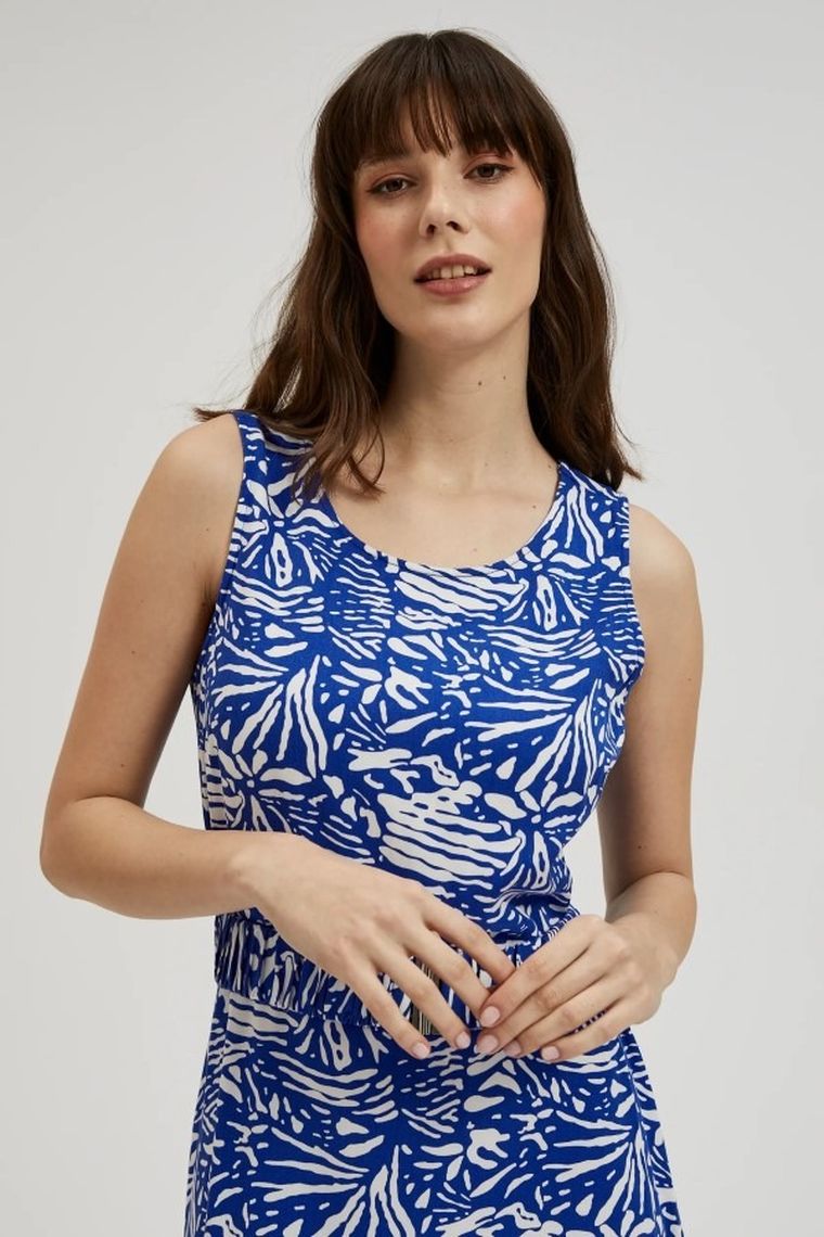 Sukienka damska, granatowa, Moodo