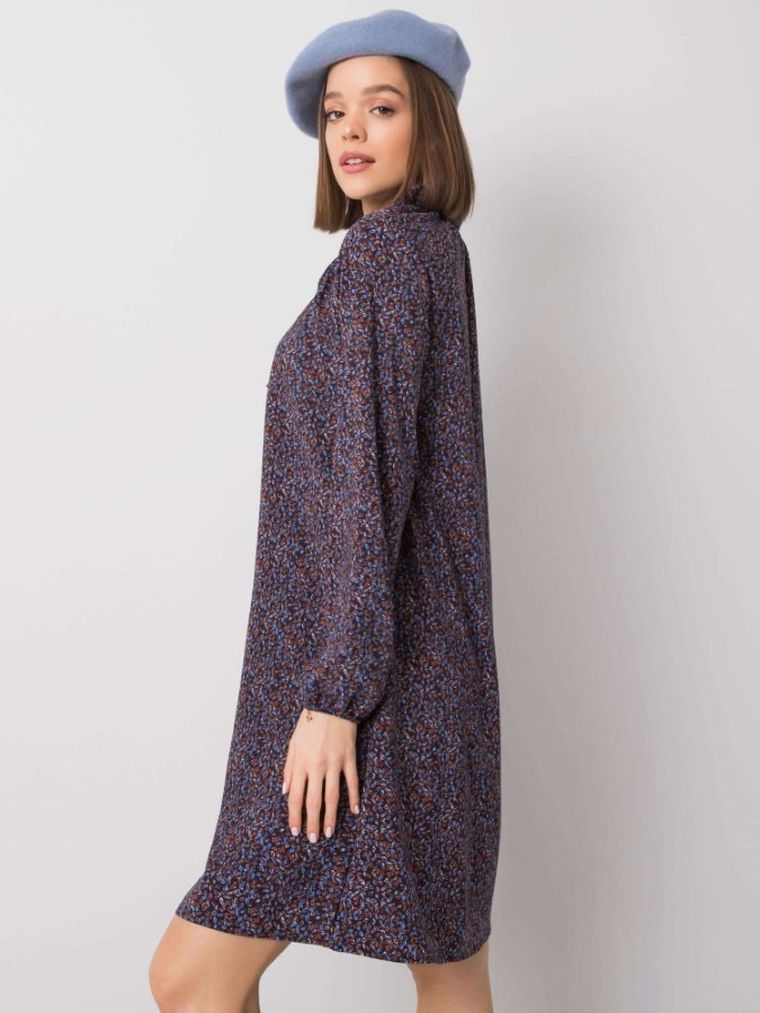 Sukienka damska, granatowa, Rue Paris