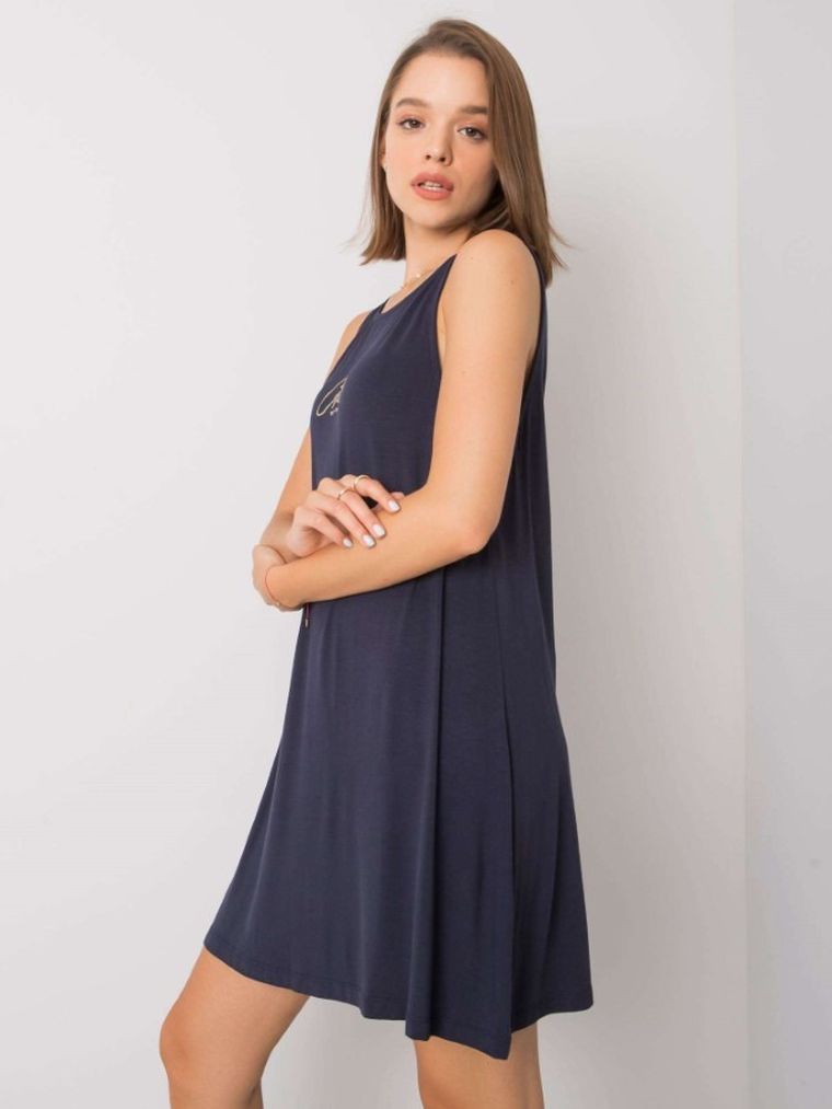 Sukienka damska, granatowa, Rue Paris