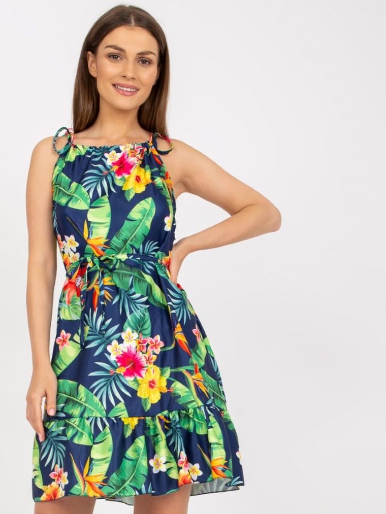 Sukienka damska, granatowa, Rue Paris