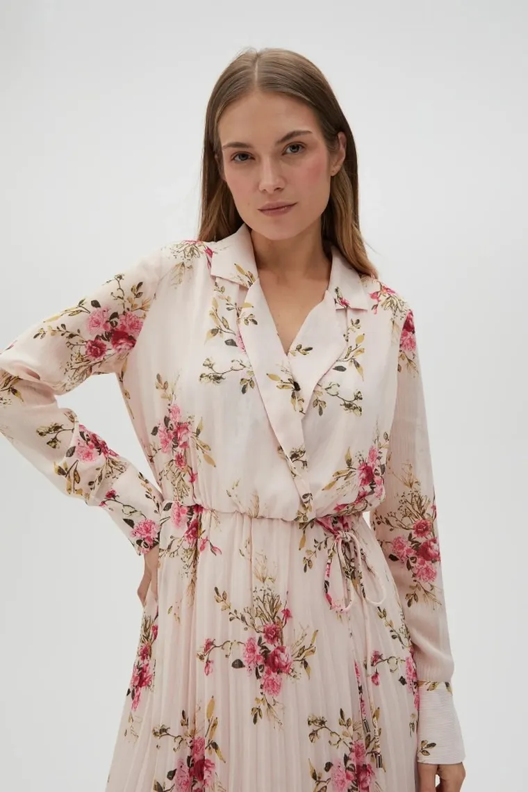 Sukienka damska, jasnoróżowa, Moodo