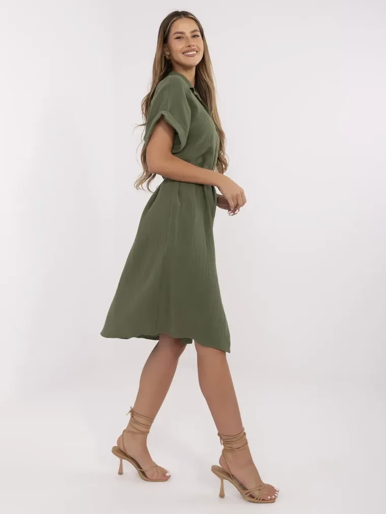 Sukienka damska, khaki, Italy Moda
