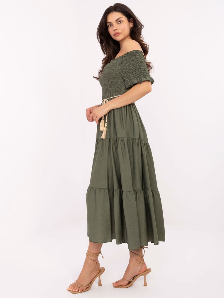 Sukienka damska, khaki, Italy Moda