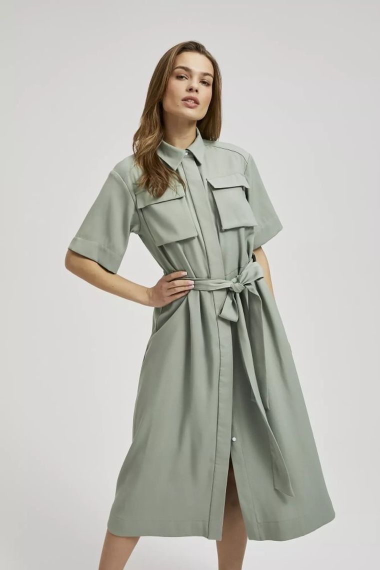 Sukienka damska, khaki, Moodo