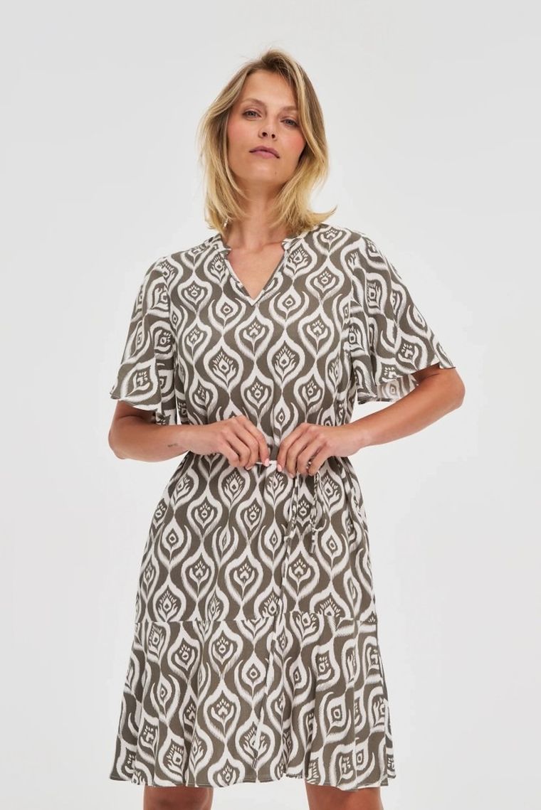 Sukienka damska, khaki, Moodo