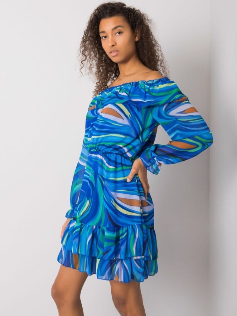 Sukienka damska, niebieska, Italy Moda