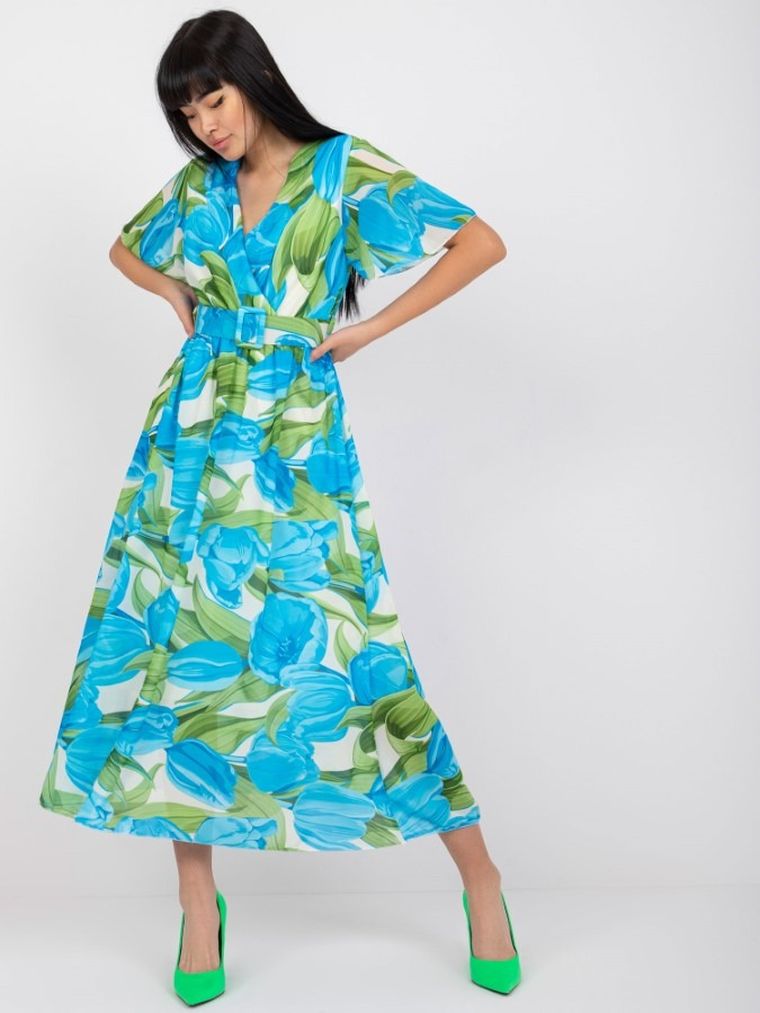 Sukienka damska, niebieska, Italy Moda