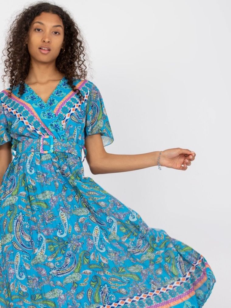 Sukienka damska, niebieska, Italy Moda