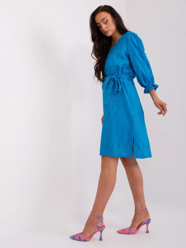 Sukienka damska, niebieska, Lakerta