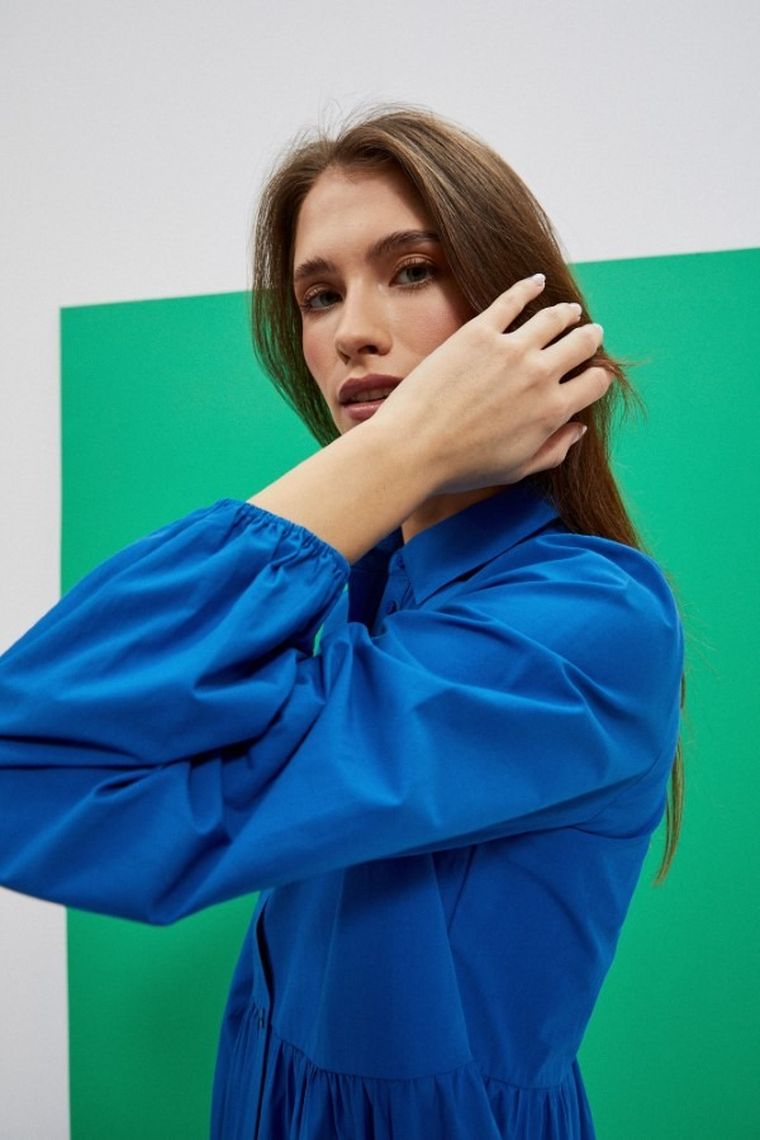 Sukienka damska, niebieska, Moodo