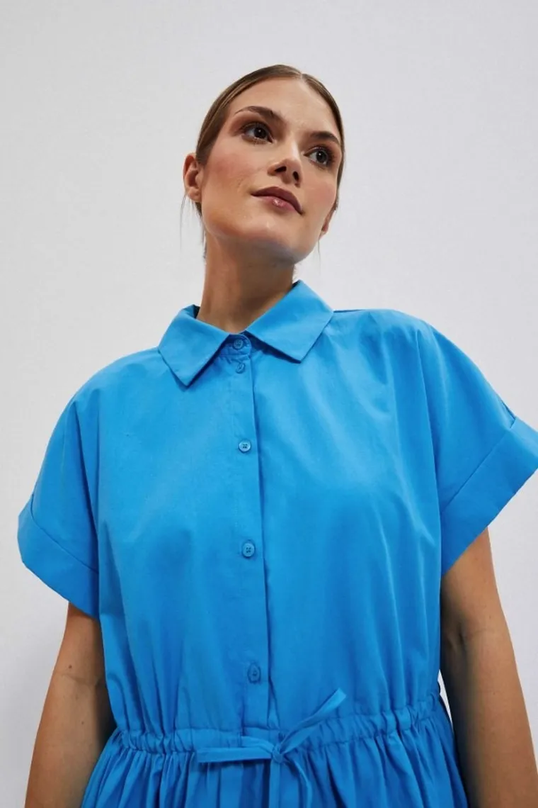 Sukienka damska, niebieska, Moodo